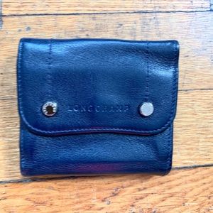 Longchamp Le Foulonne Navy leather Wallet